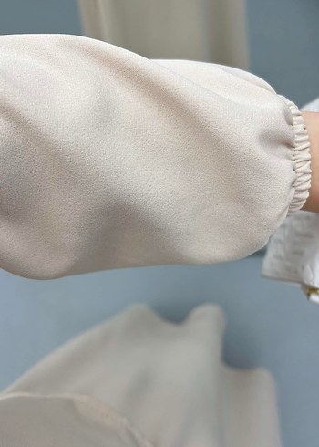 Bej Uzun Kollu Kadın Takım Elbise - Görsel 2