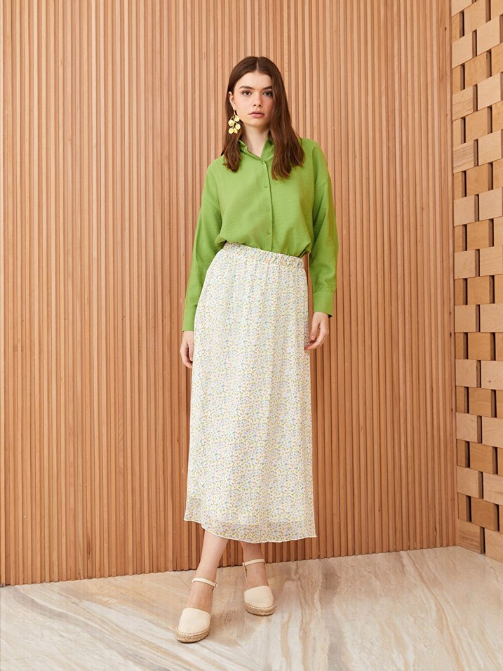 Desenli Uzun Etek - Görsel 2