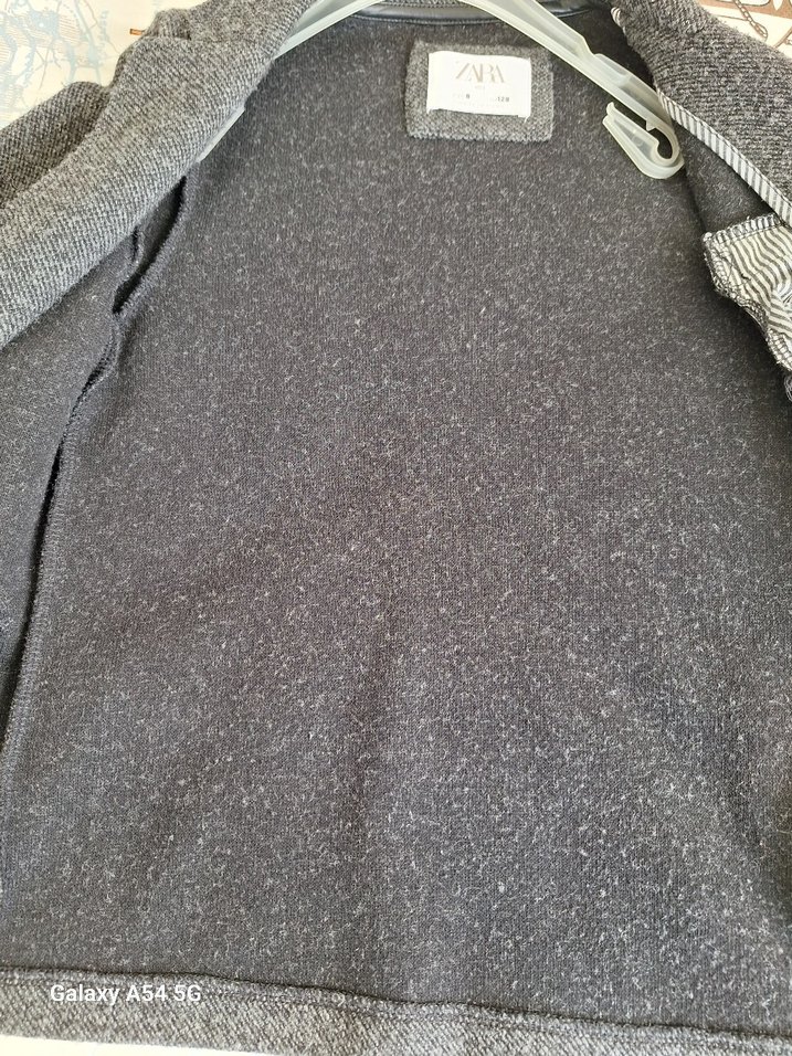 Zara Gri Erkek Çocuk Yün Düğmeli ceket - Görsel 3