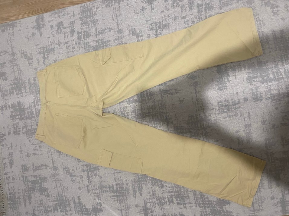 Bej Pamuklu Rahat Kesim Kadın Pantolon - Görsel 2