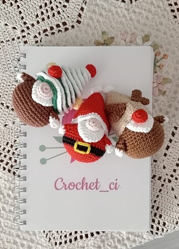  Beden Amigurumi Peluş Noel Baba Gnome 