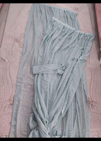 İşlemeli Gri Perde - Görsel 2