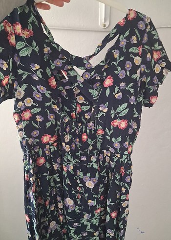 Çiçek Desenli Uzun Bohem Elbise - Görsel 2