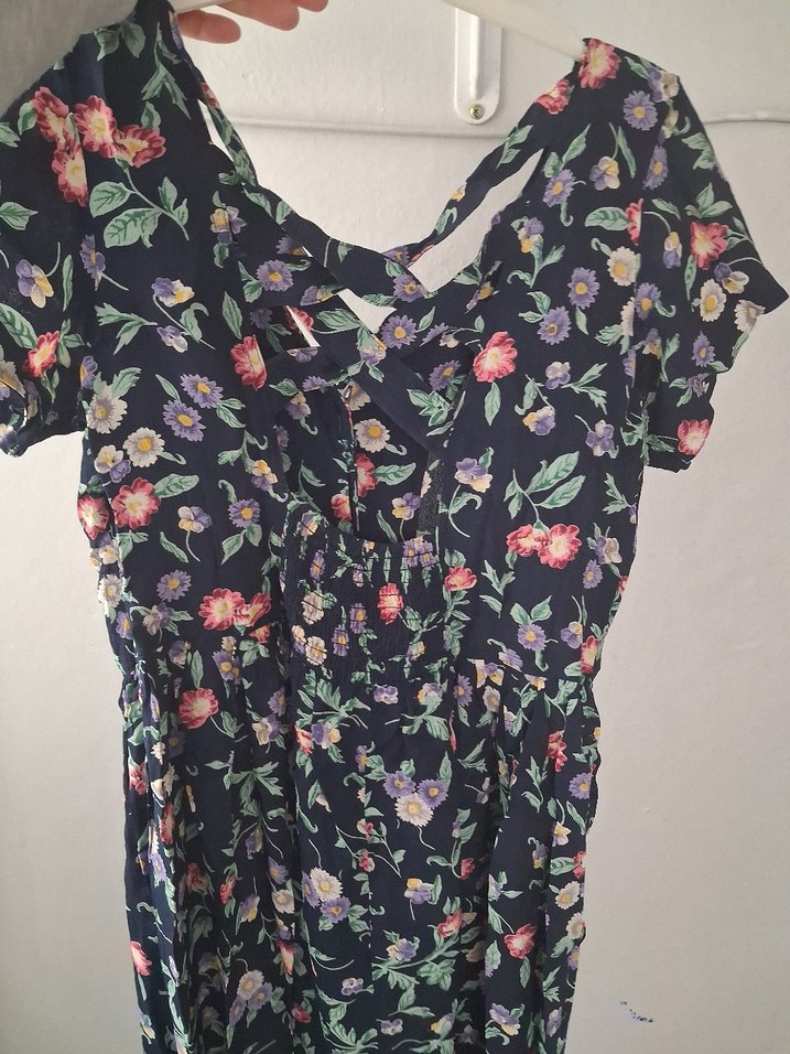 Çiçek Desenli Uzun Bohem Elbise - Görsel 2