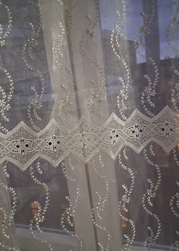 İşlemeli Beyaz Perde - Görsel 4