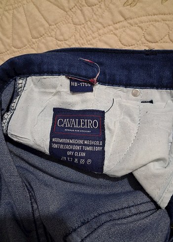 Düğmeli Lacivert erkek Denim Pantolon - Görsel 5