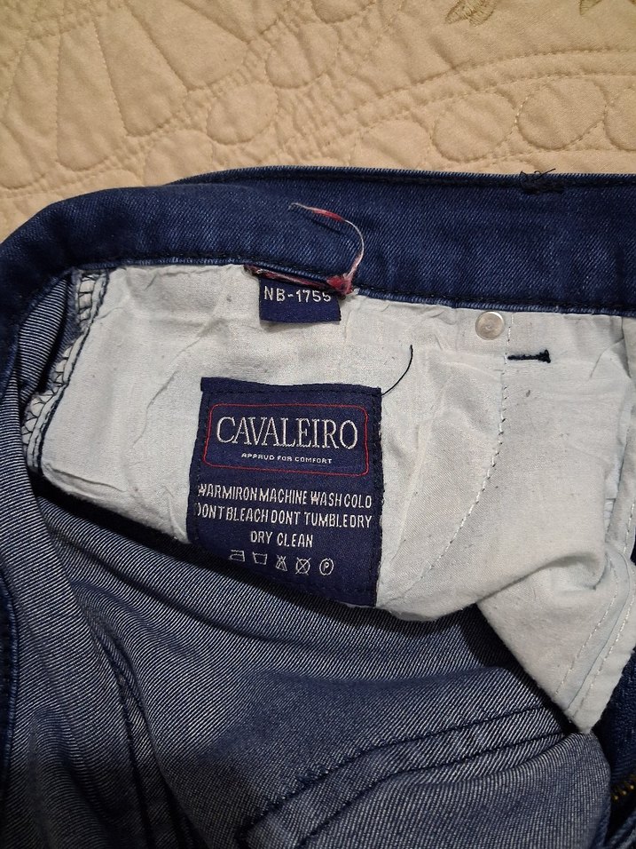 Düğmeli Lacivert erkek Denim Pantolon - Görsel 5