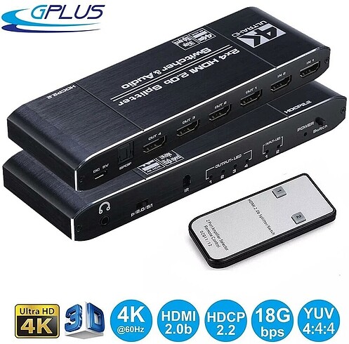 Kumandalı Hdmı Çoklayıcı 4K