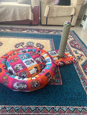Kedi köpek yatağı tırmalama tahtası