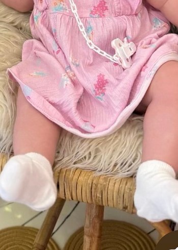 HelloBaby Kız Çocuk Pembe Fırfırlı Elbise