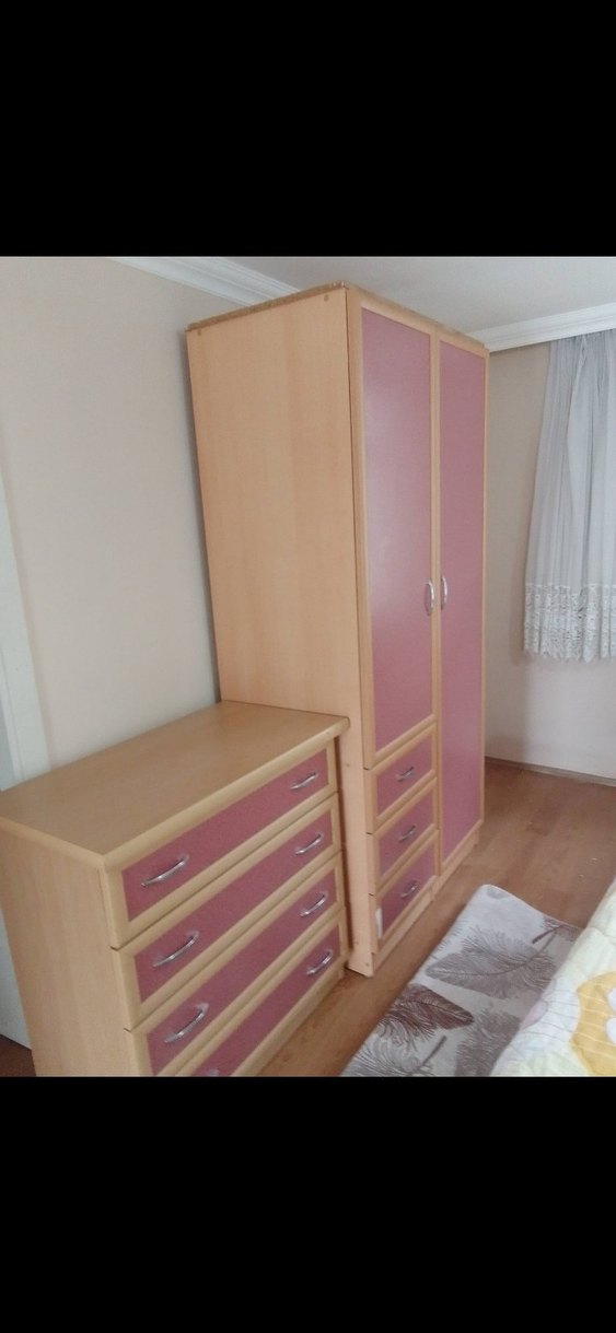 Pembe Çocuk Dolabı ve Şifonyer - Görsel 5