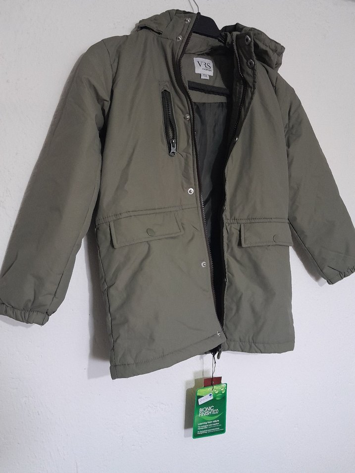 haki Fermuarlı Erkek Çocuk Mont - Görsel 3