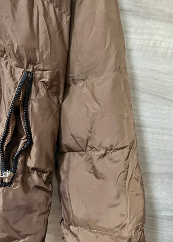Kahverengi Kapüşonlu Kadın Kışlık Mont - Görsel 3