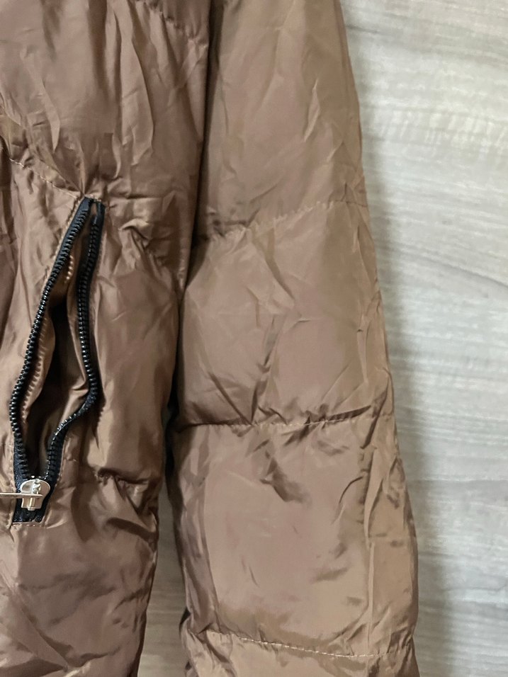 Kahverengi Kapüşonlu Kadın Kışlık Mont - Görsel 3