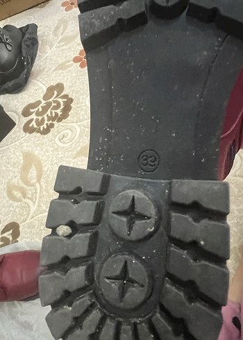 Bordo Deri Kadın Dolgu Topuklu Bot - Görsel 4