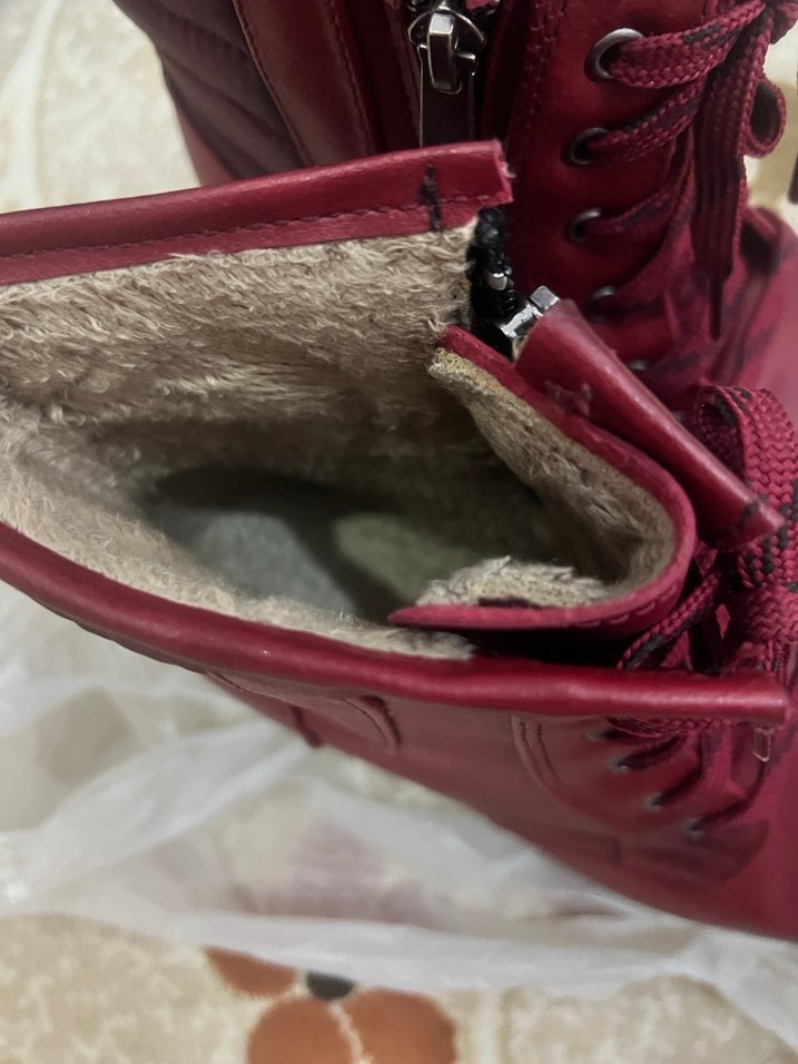 Bordo Deri Kadın Dolgu Topuklu Bot - Görsel 3