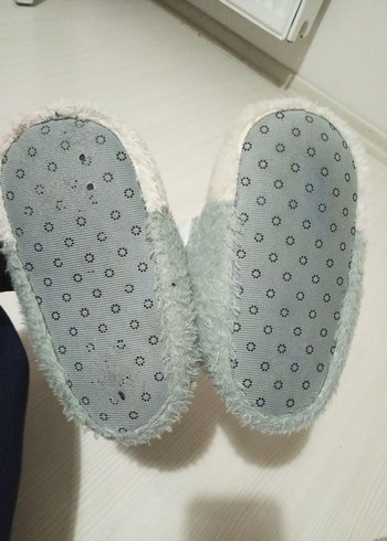 Erkek Çocuk Peluş Sıcak Gri Terlik - Görsel 2