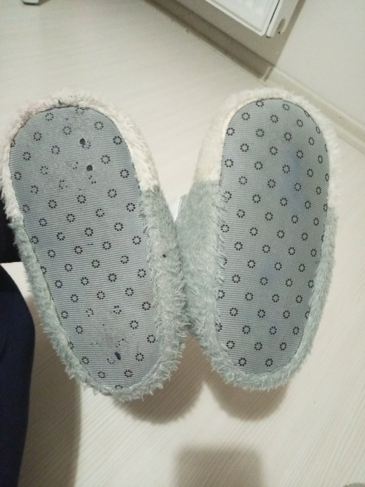 Erkek Çocuk Peluş Sıcak Gri Terlik - Görsel 2