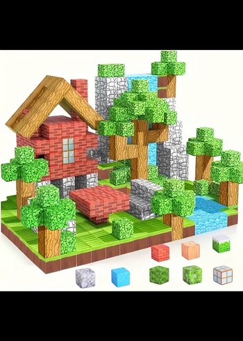 Minecraft 100 + 2 Parça Manyetik Blok