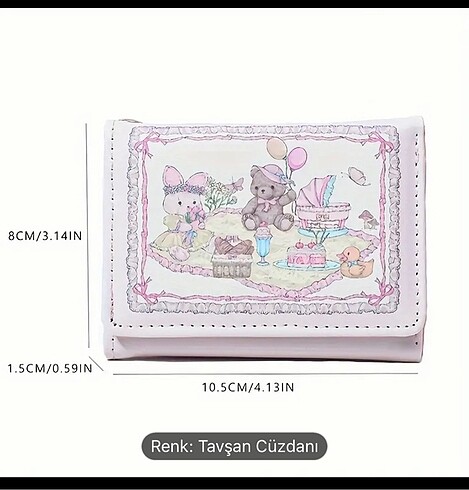  Beden çeşitli Renk Tavşanlı Shein Cüzdan