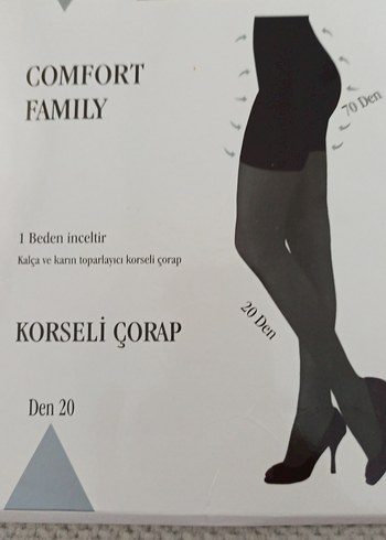 Siyah Korseli Kadın külotlu Çorap