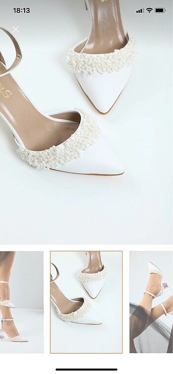 40 Beden Beyaz gelinlik ayakkabısı