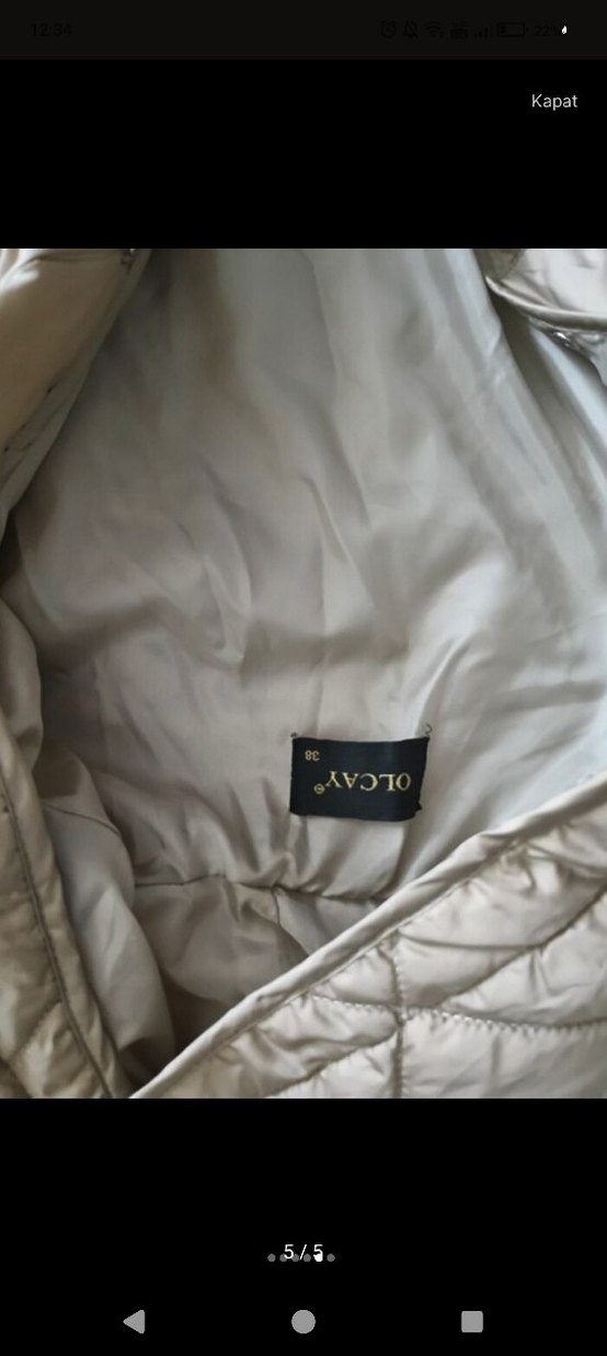 Bej mevsimlik kadın mont - Görsel 5