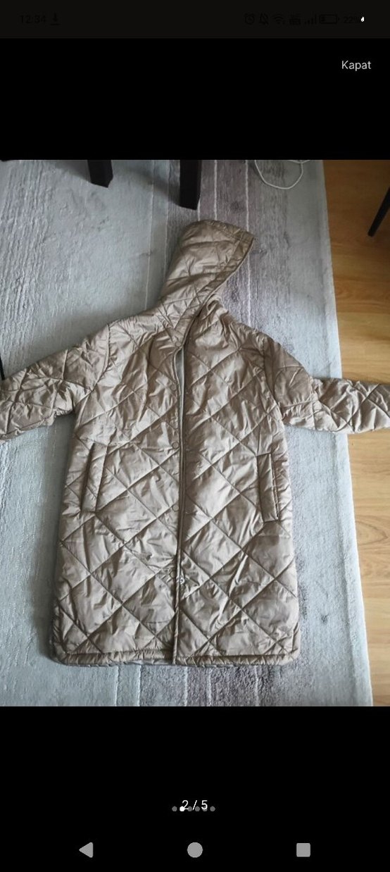 Bej mevsimlik kadın mont - Görsel 2
