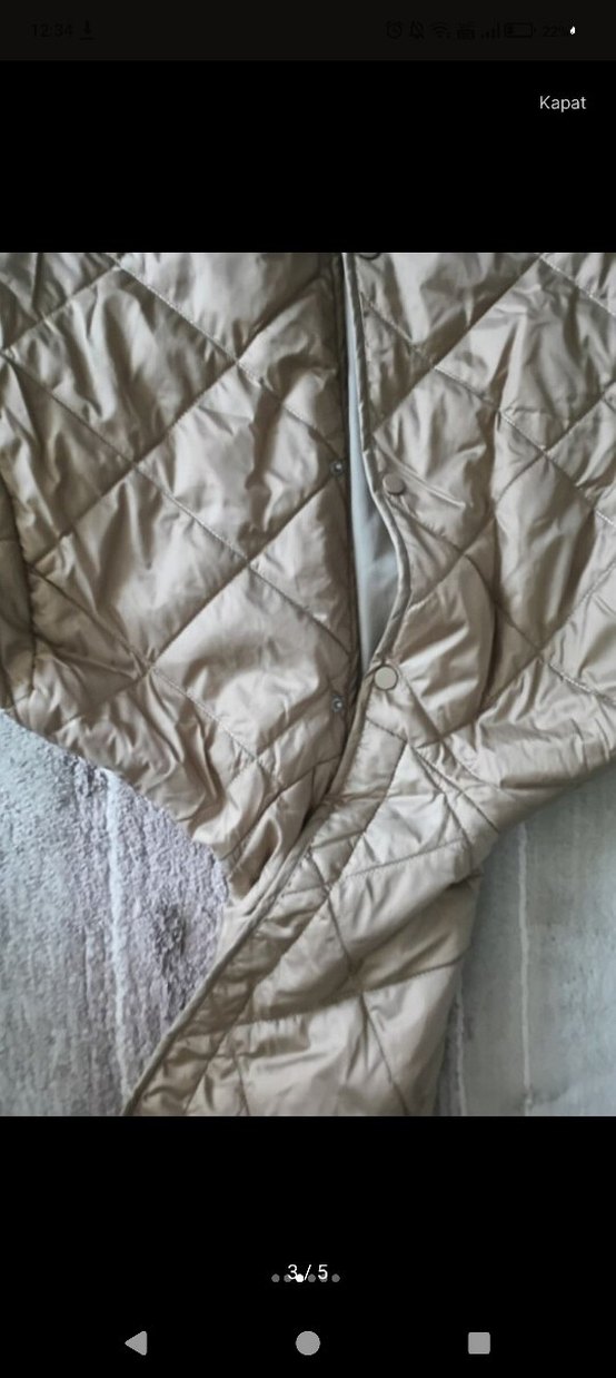 Bej mevsimlik kadın mont - Görsel 3