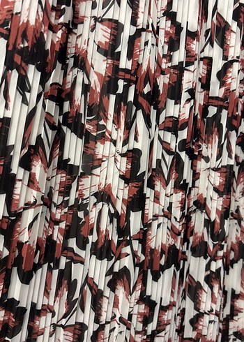 Kadın Çok Renkli Pileli Uzun Etek - Görsel 2