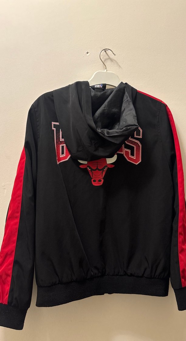 Chicago Bulls Baskılı Siyah Erkek Çocuk Ceket - Görsel 2