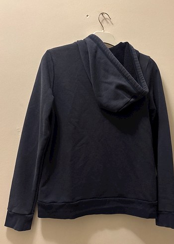 Lacivert Kapüşonlu Fermuarlı Kadın Ceket - Görsel 2