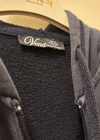 Lacivert Kapüşonlu Fermuarlı Kadın Ceket - Görsel 3