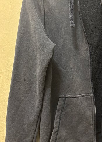 Lacivert Kapüşonlu Fermuarlı Kadın Ceket - Görsel 4