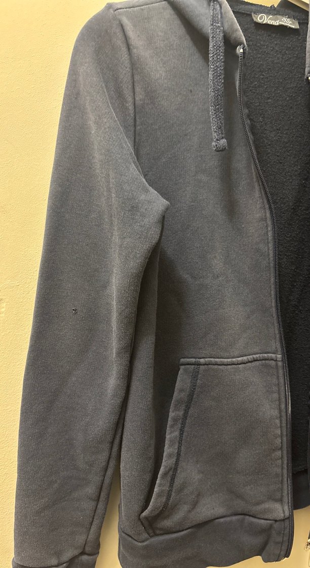 Lacivert Kapüşonlu Fermuarlı Kadın Ceket - Görsel 4