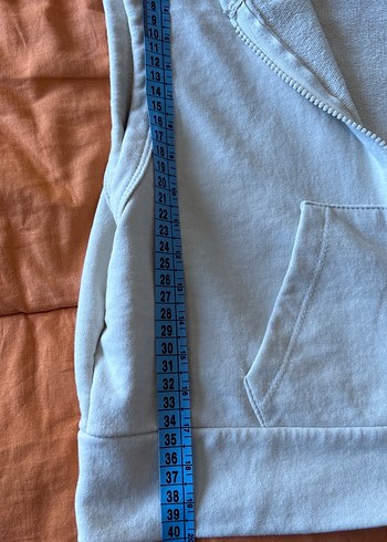 Kapüşonlu Fermuarlı Beyaz Yelek - Görsel 3