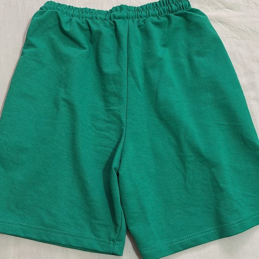 Yeşil Elastik Bel Erkek Şort - Görsel 3