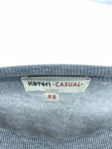 xs Beden gri Renk Koton Sweatshirt %70 İndirimli.