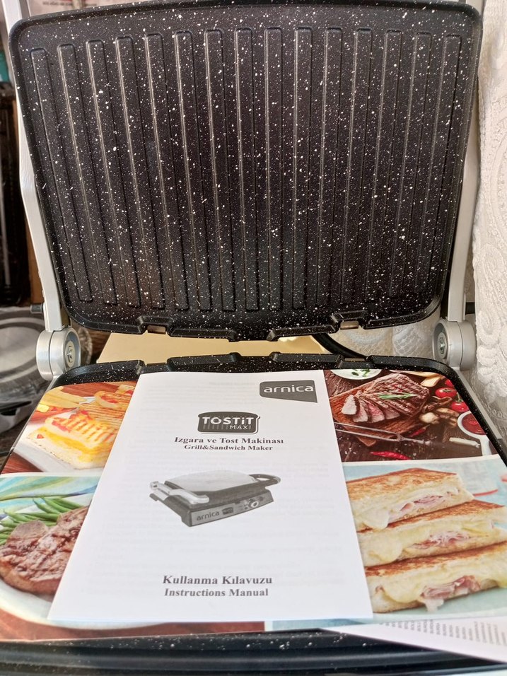 Amica Tost Makinesi Siyah Gri - Görsel 2