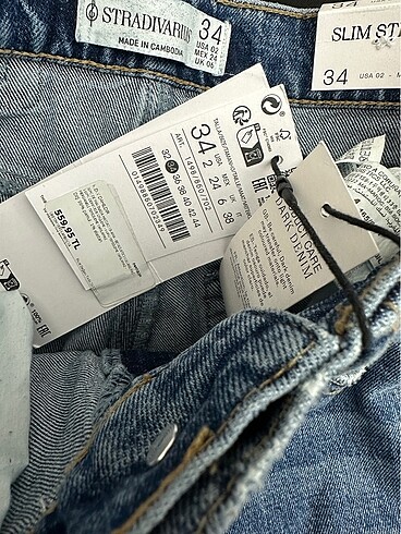 xs Beden STRADİVARİUS SLIM FİT JEAN