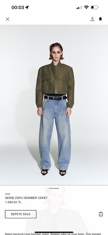Zara ZARA BOMBER CEKET