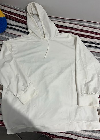 Beyaz Oversize Sweatshirt - Görsel 2