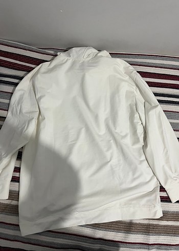 Beyaz Oversize Sweatshirt - Görsel 3