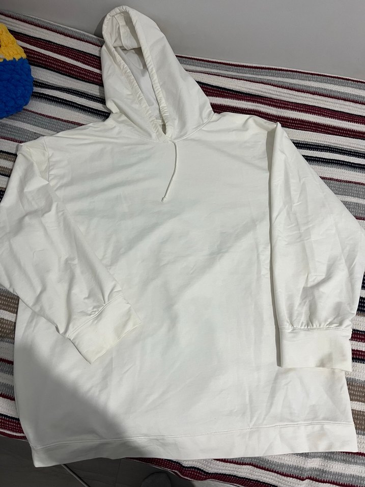 Beyaz Oversize Sweatshirt - Görsel 2