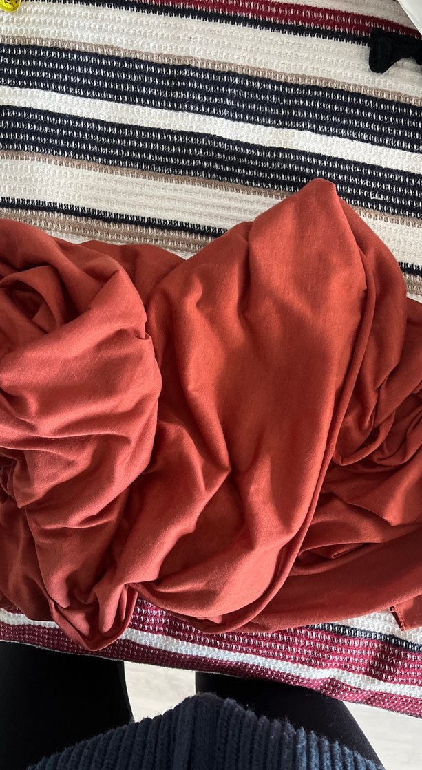 Kiremit Renk Kadın Penye Şal - Görsel 2