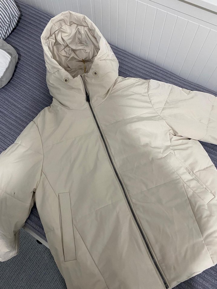 Mavi Marka Bej Kapüşonlu Kadın Mont - Görsel 3