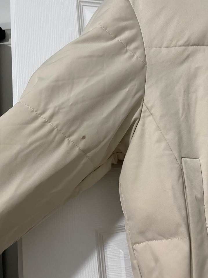 Mavi Marka Bej Kapüşonlu Kadın Mont - Görsel 5