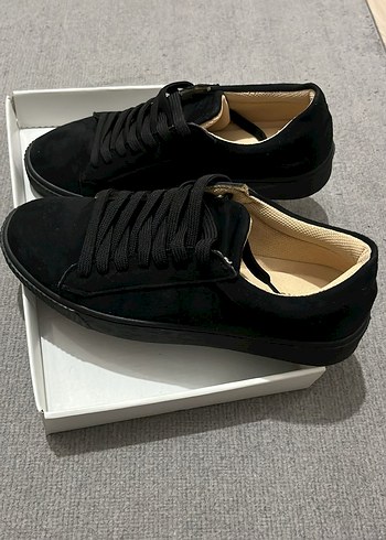 Siyah Platform Topuklu Kadın Spor Ayakkabı - Görsel 2