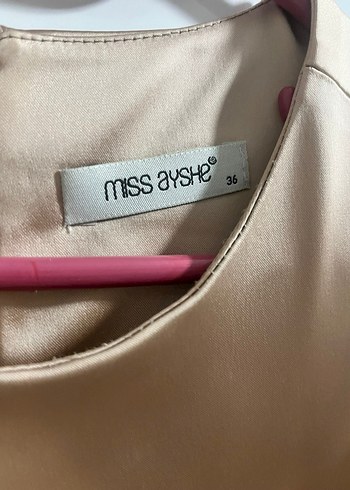 Bej Uzun Kollu Drapeli Kadın Abiye Elbise - Görsel 3