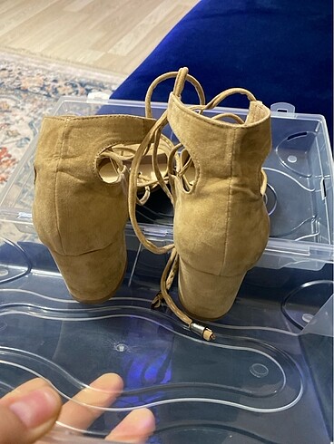 40 Beden kahverengi Renk Bambu topuklu ayakkabı